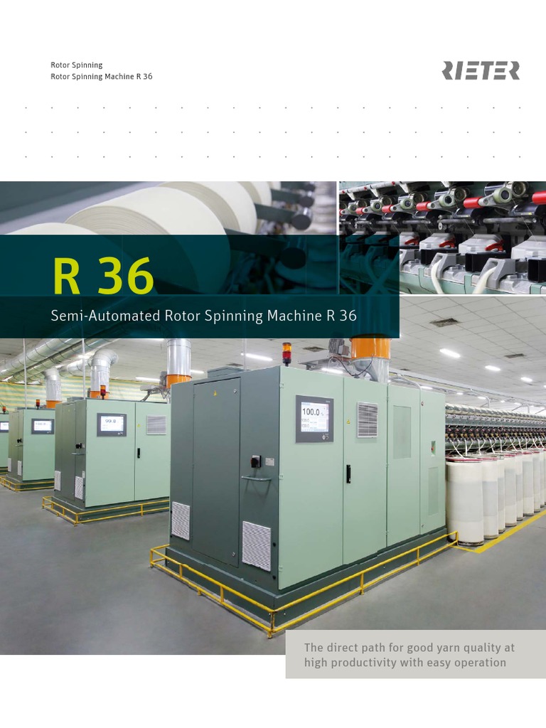 Rieter Rotor Spinning Machine R 66 - Modern rotor spinning technology 