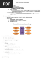 Process Selection and Facility Layout