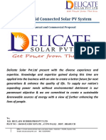 400-kW Grid Connected Solar PV System: Technical and Commercial Proposal