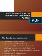 Audit Automation As The Foundation of Continuous Auditing