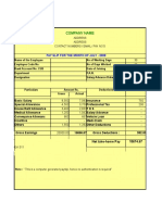 Company Name: Pay Slip For The Month of July - 2009