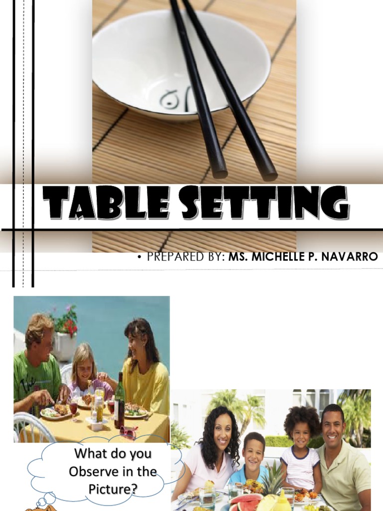 Powerpoint in Table Setting! | PDF | Tableware | Cuisine