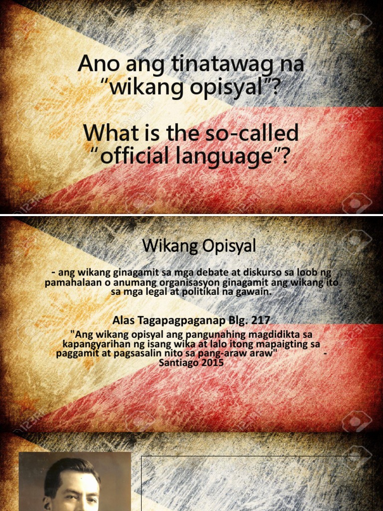 Wikang Opisyal-1 | PDF