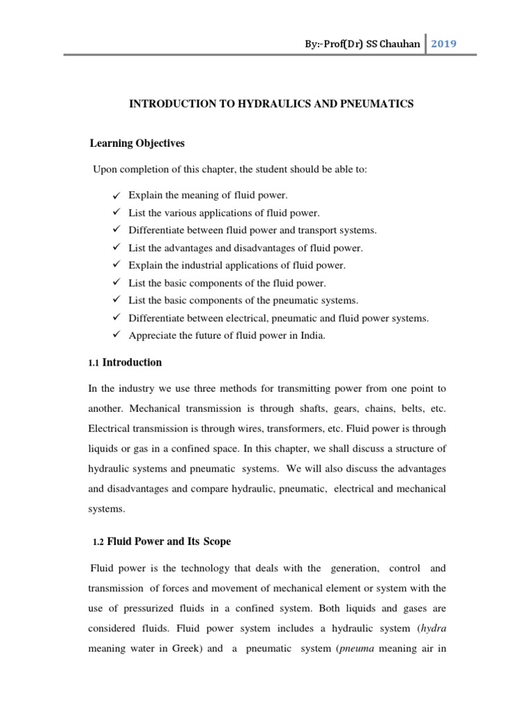 Introduction To Hydraulics and Pneumatics PDF Valve Pump