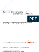 Entrepreneurship Support at and Around Inria As of August 2021