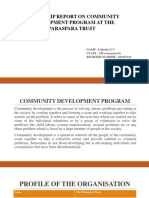 Internship Report On Community Development Program at The Paraspara Trust