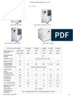 Air Chiller Specifications and Models Comparison Chart