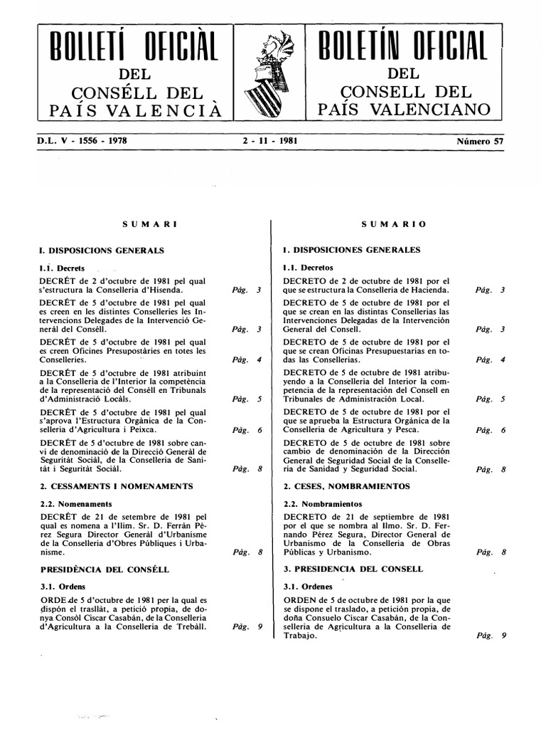 Dogv 0057 | PDF | Presupuesto | Gobierno