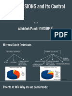 Nox Emissions and Its Control: Abhishek Pundir (16105049)
