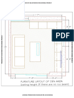 Furniture Layout of Den Area (Ceiling Height 9' There Are No RCC Beam)