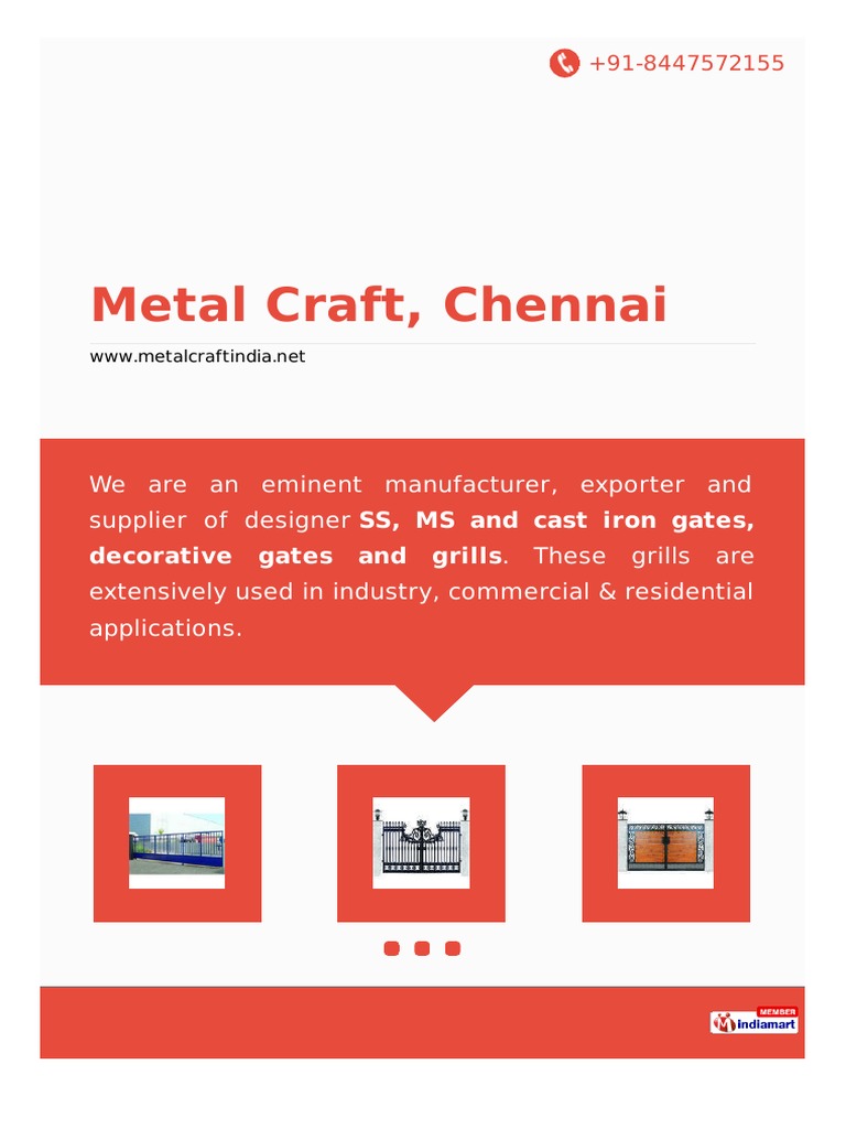 Metal Craft Chennai PDF Stairs Door