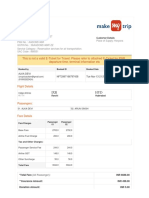 Tax Invoice for Flight Booking