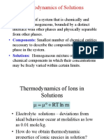 Thermodynamics of Solutions: - Phases