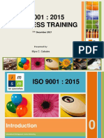 ISO 9001:2015 Awareness Training