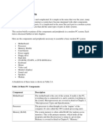 Ystem Components: Table 2.4 Basic PC Components