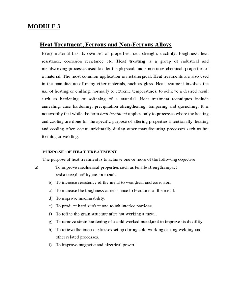 Heat Treatment Processes Overview | PDF | Annealing (Metallurgy) | Heat ...