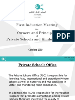 Private schools and Kindergartens