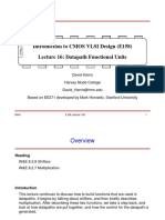 Introduction To CMOS VLSI Design (E158) Lecture 16: Datapath Functional Units