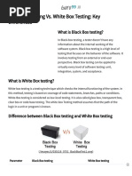 Black Box Testing vs. White Box Testing: Key Di Erences