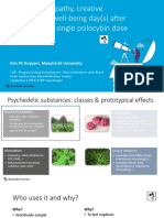 Enhanced Empathy, Creative Thinking and Well-Being Day(s) After Ingestion of A Single Psilocybin Dose