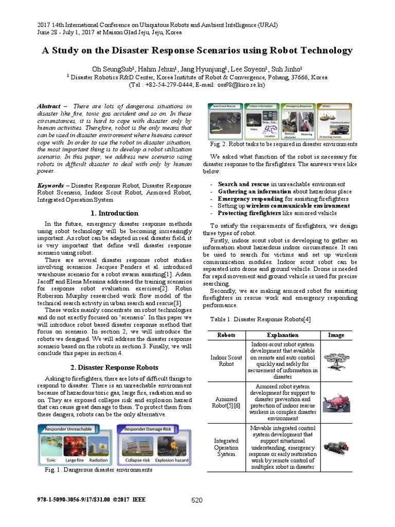 Disaster Response Using Robot Tech | PDF | Robot | Robotics