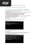 Microsoft Windows Server 2008 R2 - HAbilitando Lixeira No Active Directory Domain Service
