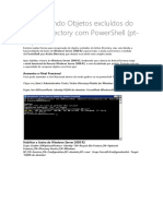Microsoft Windows Server 2008 R2 - Recuperando Objetos Excluídos Do Active Directory Com PowerShell
