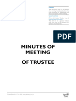 Minutes of Meeting of Trustee Doc 6880 DIY FORM SAMPLE TM 8516