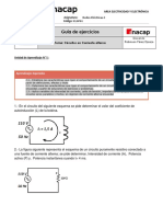 Guía de Ejercicios Circuitos C.A