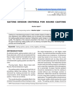 Gating Design Criteria For Sound Casting: Research Paper