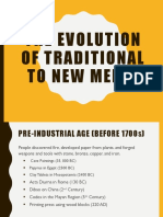 MEDIA and INFORMATION LITERACY 3 the Evolution of Traditional to New Media