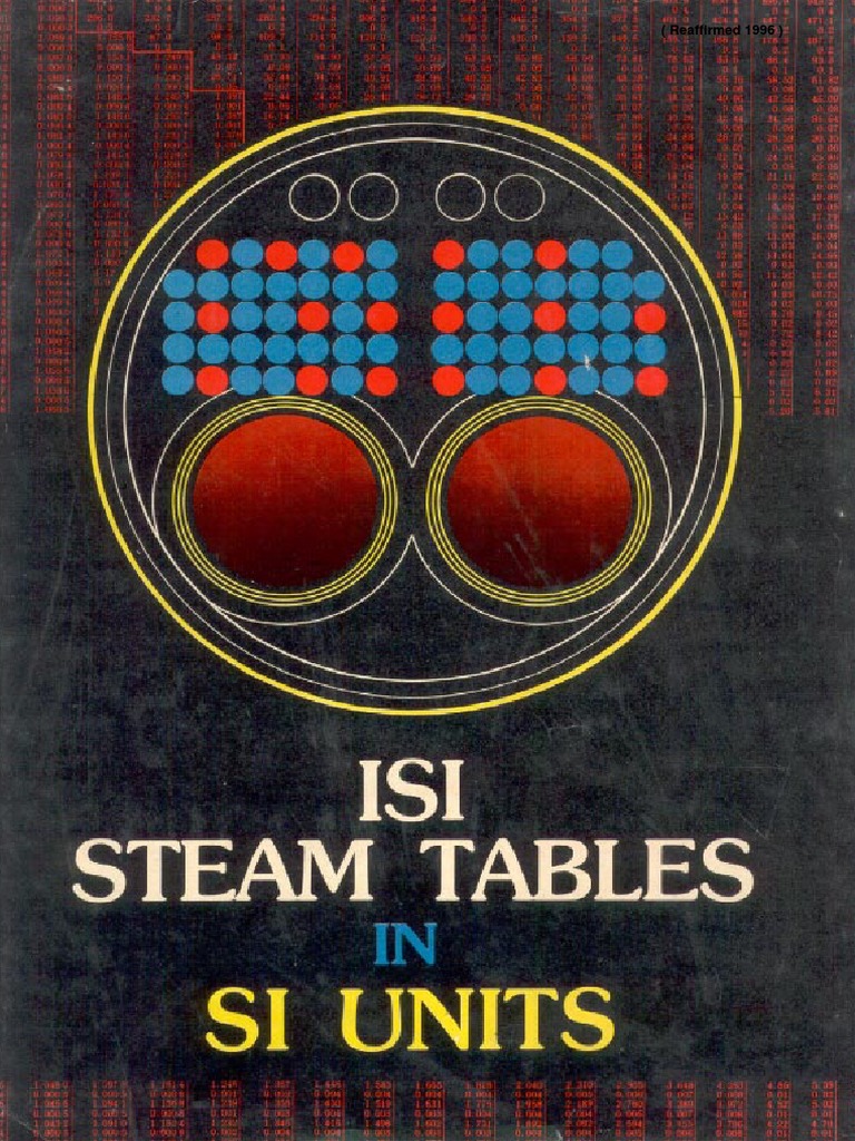 Steam Table SI Units PDF | PDF | Steam | Temperature