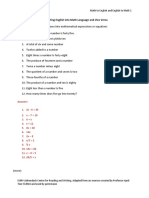 Translating English Into Math Language and Vice Versa