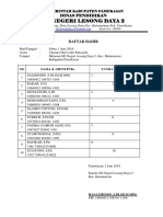 Daftar Hadir Upacara Hari Lahir Pancasila SD Lesong Daya 2