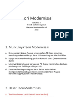 Kuliah Ke 3 Teori Modernisasi