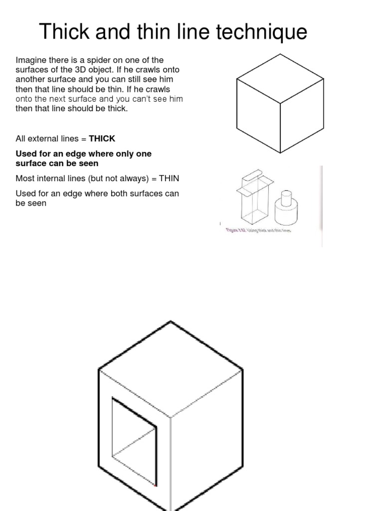 Mastering Thick and Thin Line Techniques | PDF | Shadow | Drawing