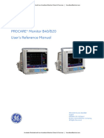 GE Healthcare ProCare B20 B40 Patient Monitor User Manual