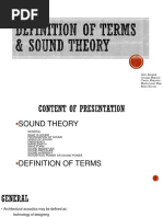 Definition of Terms Sound Theory