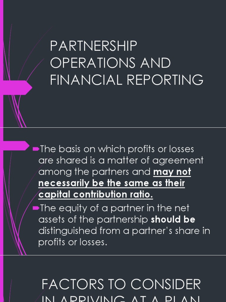 Partnership Profit and Loss Distribution Guide | PDF | Partnership ...