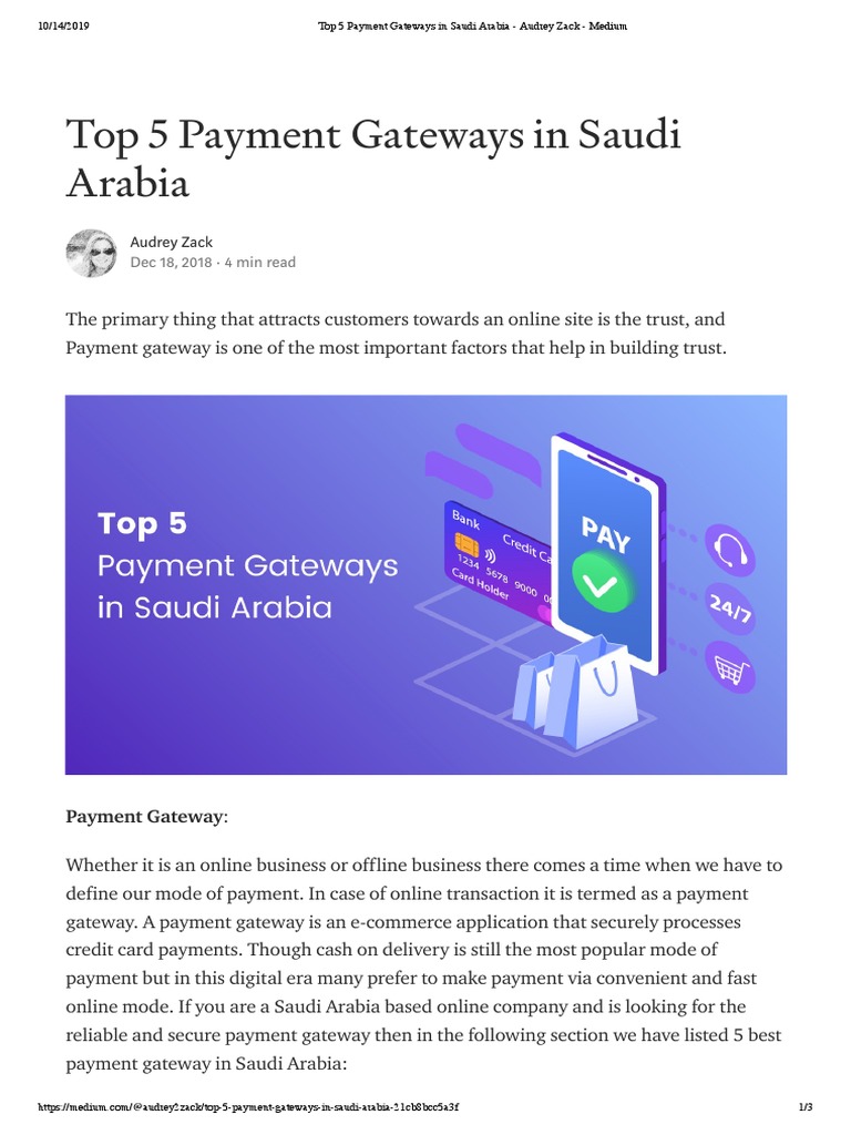 Top 5 Payment Gateways in Saudi Arabia | PDF | Payments | Credit Card