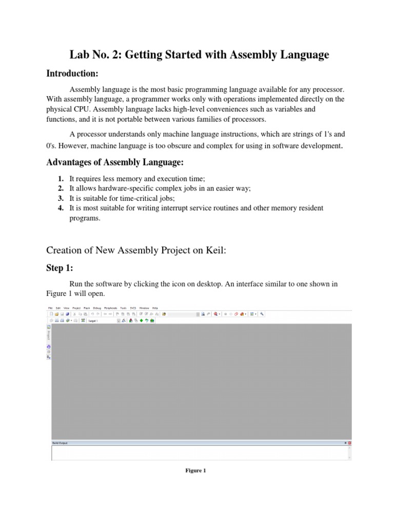 Lab no 2 getting started with assembly language creation of new