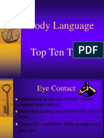 Body Language: Top Ten Tips!