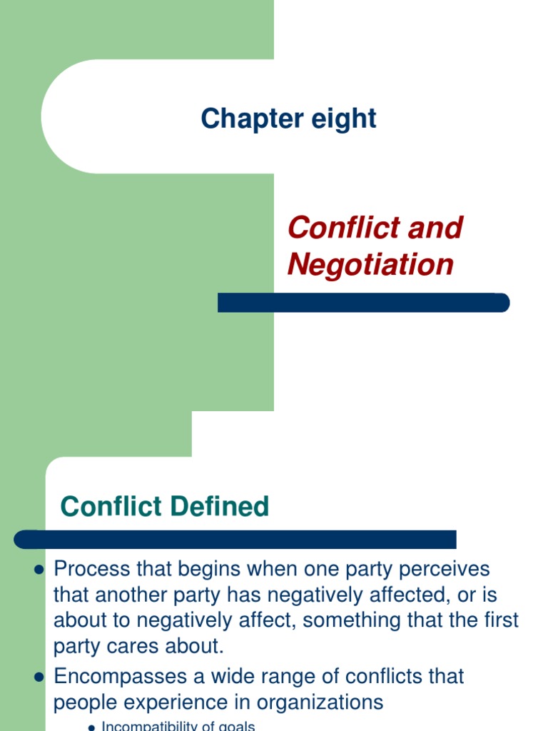 Understanding Conflict and Negotiation | PDF | Negotiation ...
