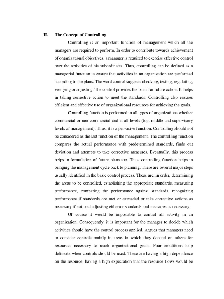 Understanding Control in Management | PDF | Goal | Motivation