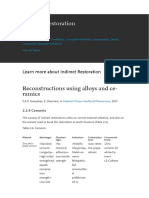 Indirect Restoration: Reconstructions Using Alloys and Ce-Ramics