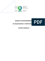 Manual de Procedimiento de Adquisiciones y Contrataciones Oei Paraguay
