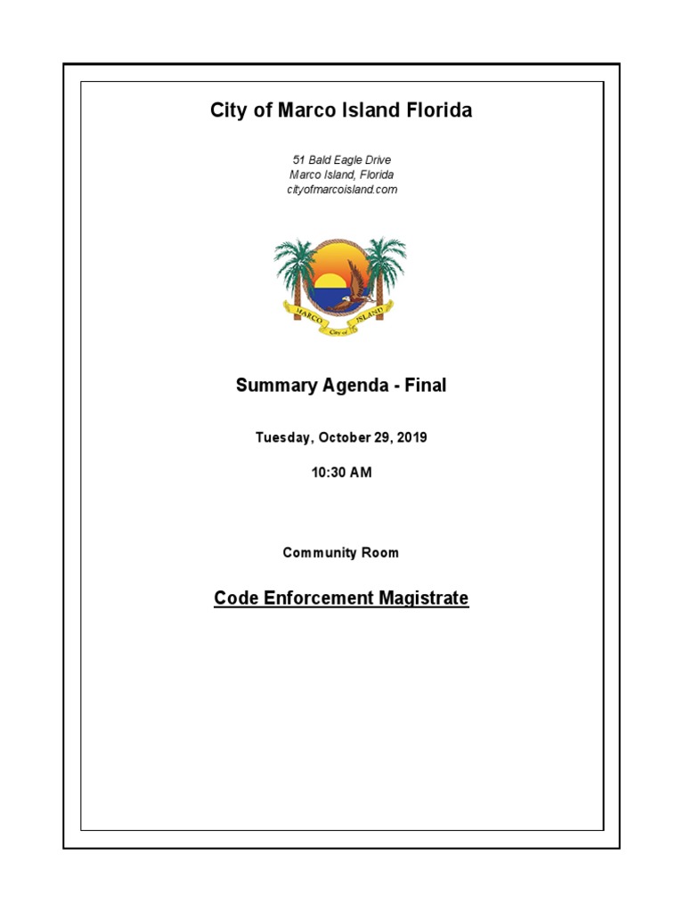 Marco Island Code Enforcement Cases | PDF | Nature