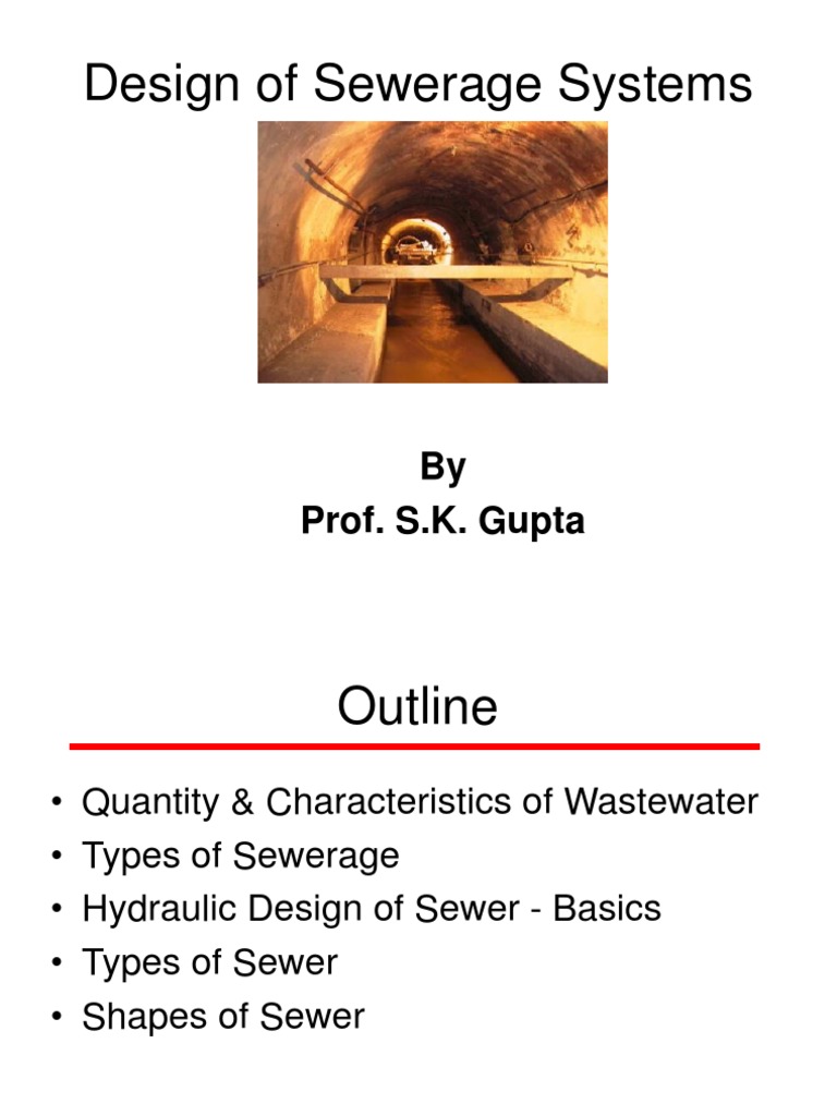 Sewerage System Design Principles | PDF | Sanitary Sewer | Sewage Treatment