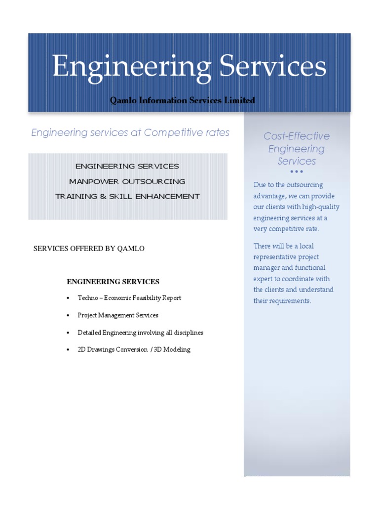 QAMLO Engineering Services Overview | PDF | Computers