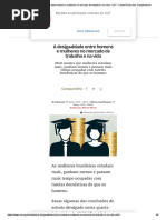 A Desigualdade Entre Homens e Mulheres No Mercado de Trabalho e Na Vida - CUT - Central Única Dos Trabalhadores